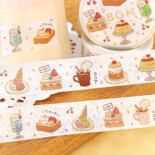 Coffee Time Foil-stamped Washi Tape