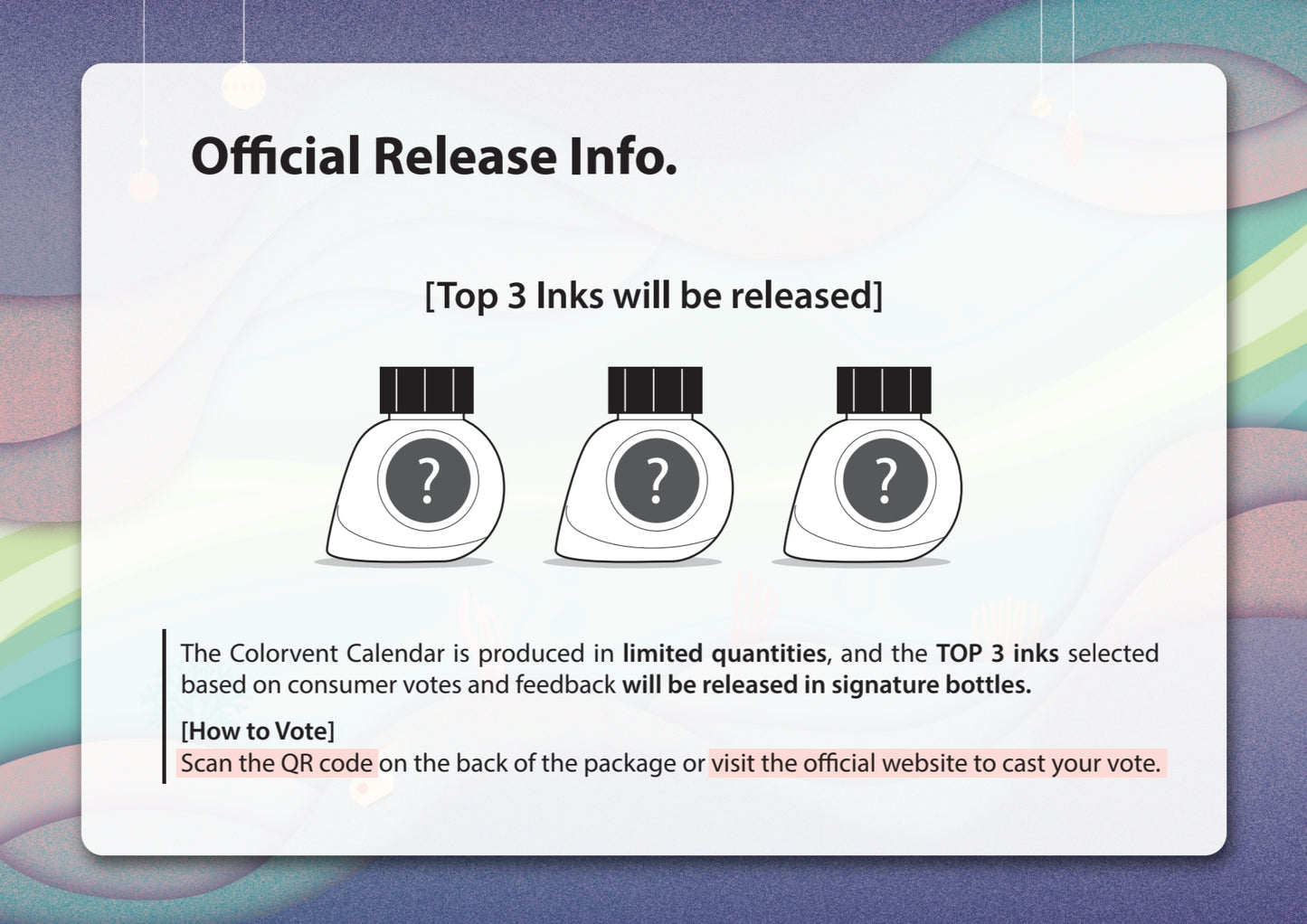 Limited Edition - Colorvent Calendar 2026