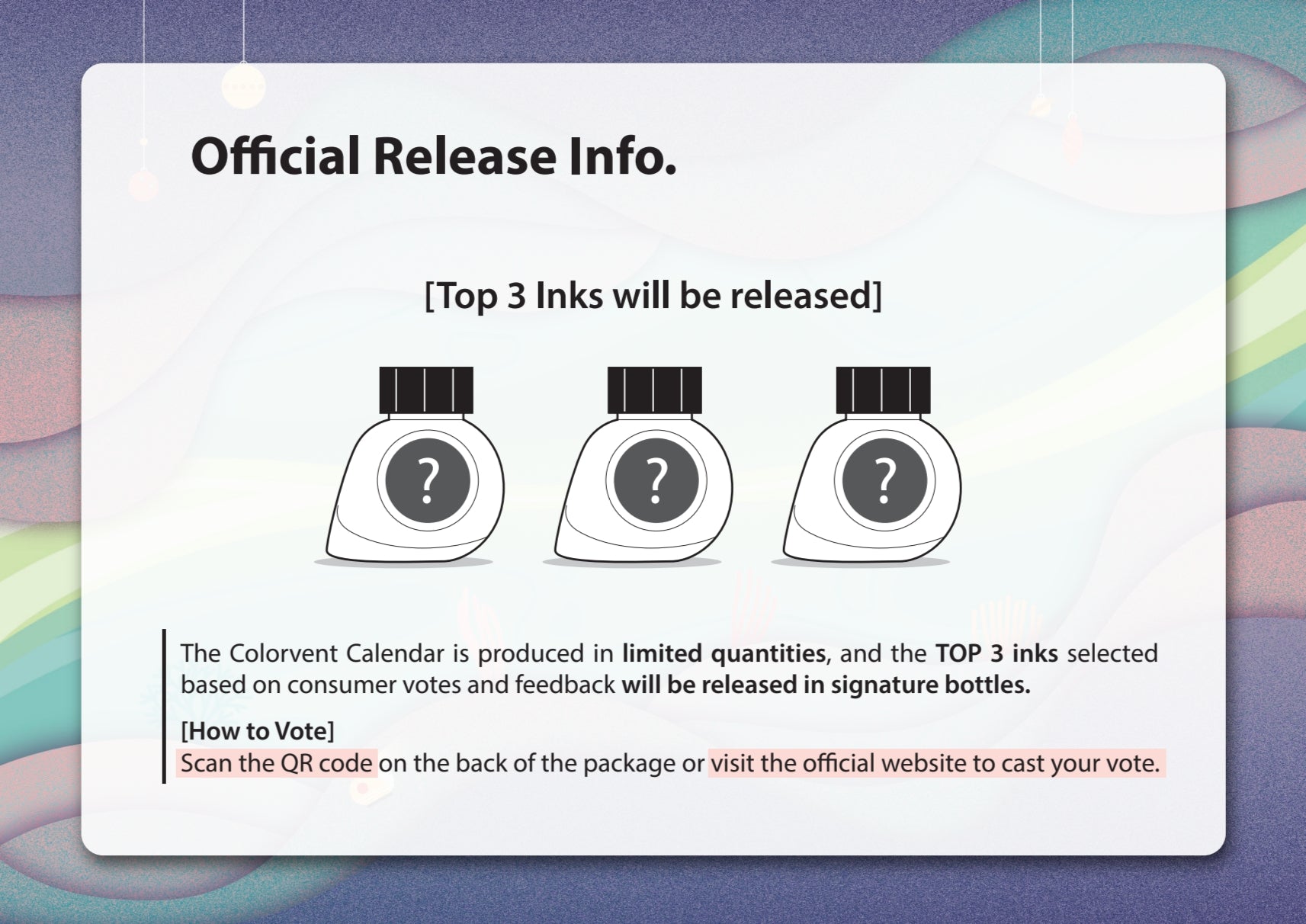 Limited Edition - Colorvent Calendar 2026