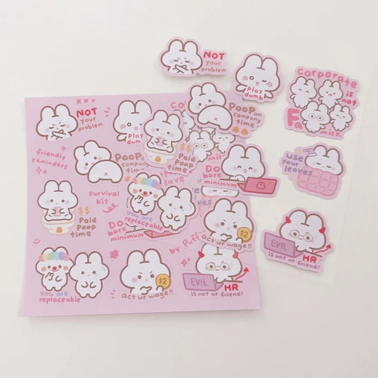 Corporate Slave [Friendly Reminders] Sticker Sheet