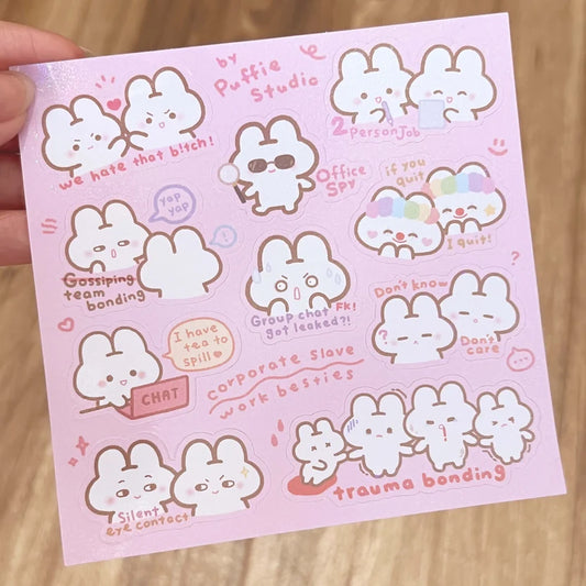Corporate Slave [Work Besties] Sticker Sheet