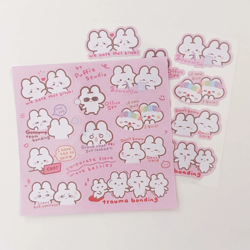 Corporate Slave [Work Besties] Sticker Sheet