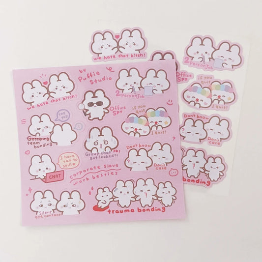 Corporate Slave [Work Besties] Sticker Sheet