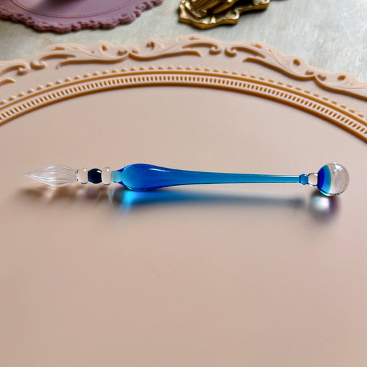 Handmade Cosmic Ball Glass Pen - Blue