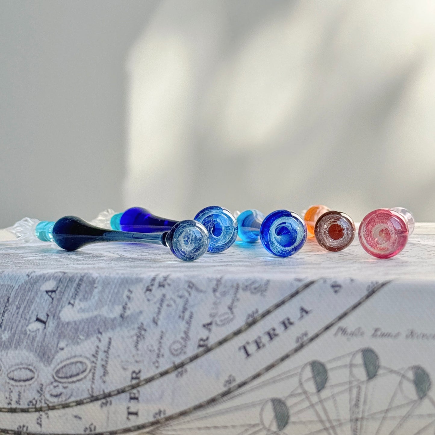 Handmade Cosmic Ball Glass Pen - Indigo