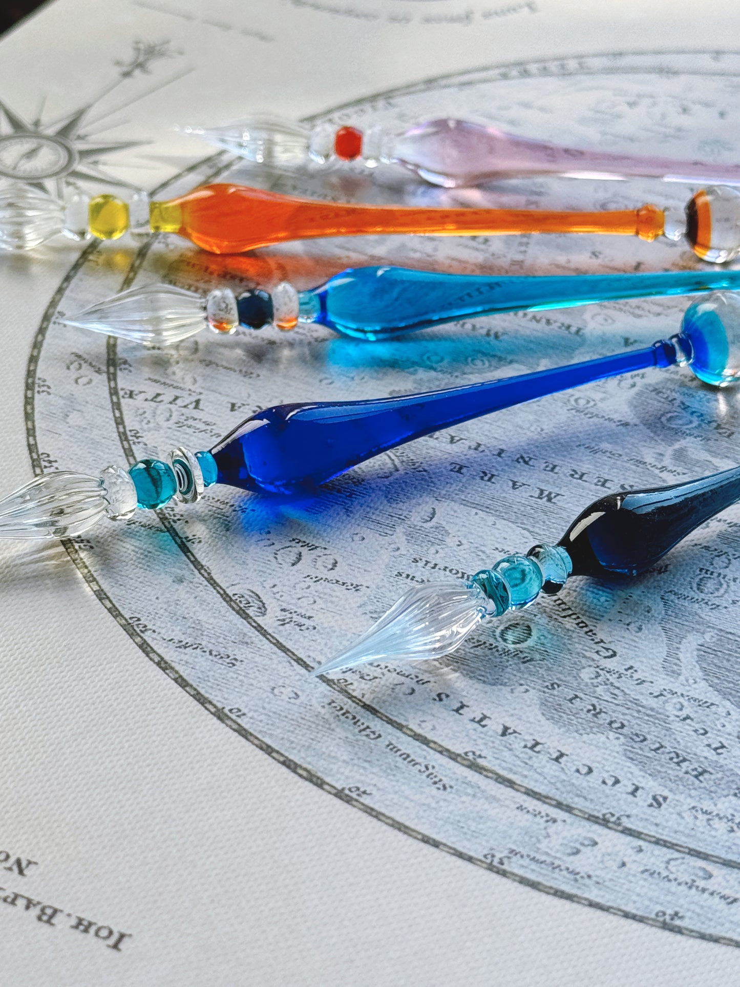 Handmade Cosmic Ball Glass Pen - Indigo