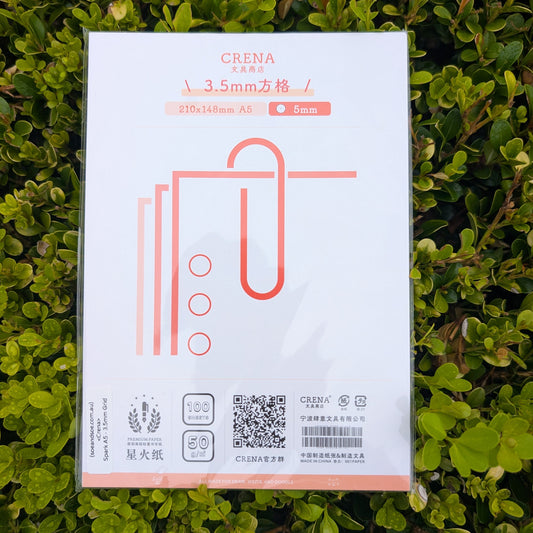 Crena Spark Organisers Refill 3.5 mm Grid - A5