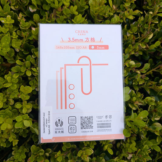 Crena Spark Organisers Refill 3.5mm Grid - A6