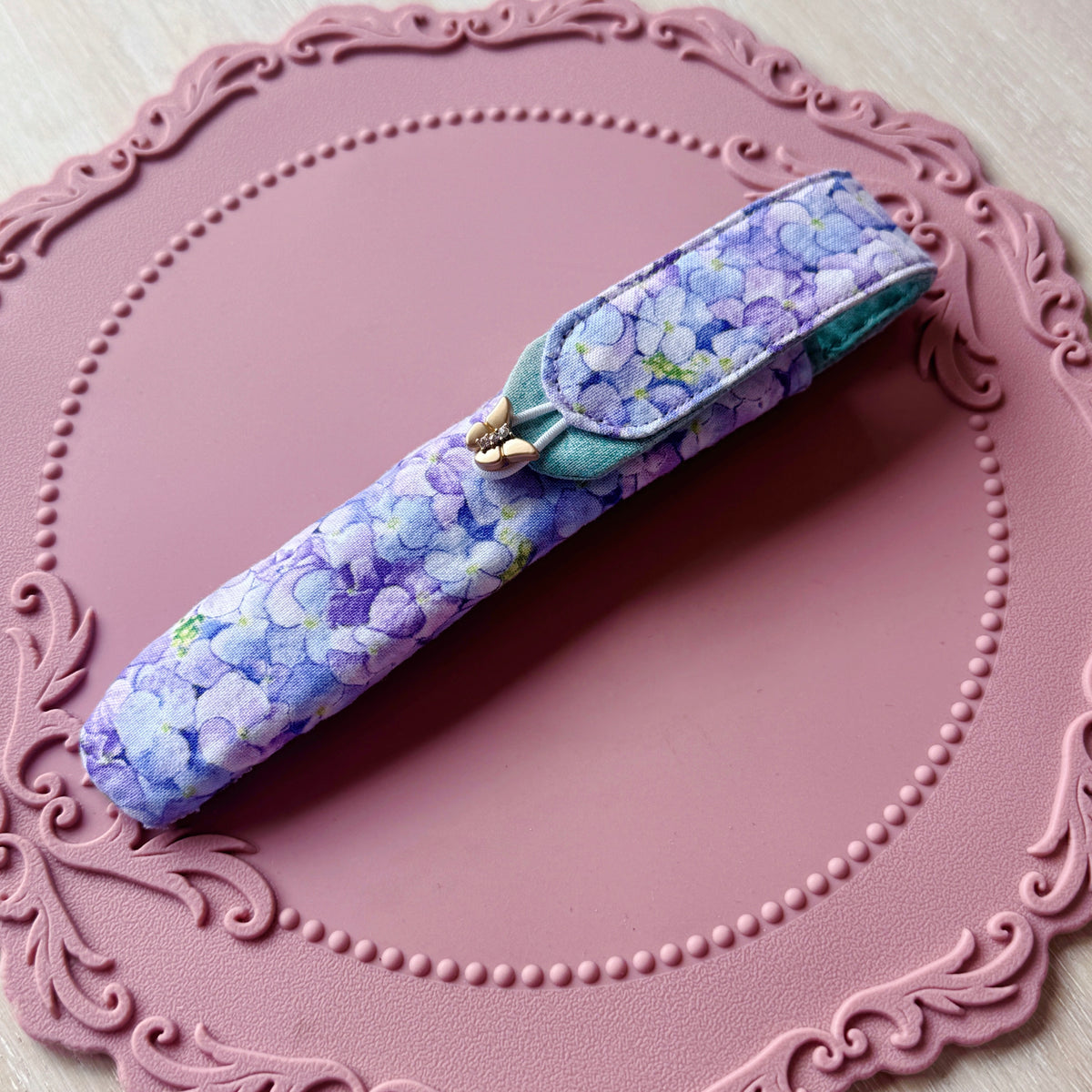 Handmade Single Slot Endless Summer Hydrangeas Pen Case