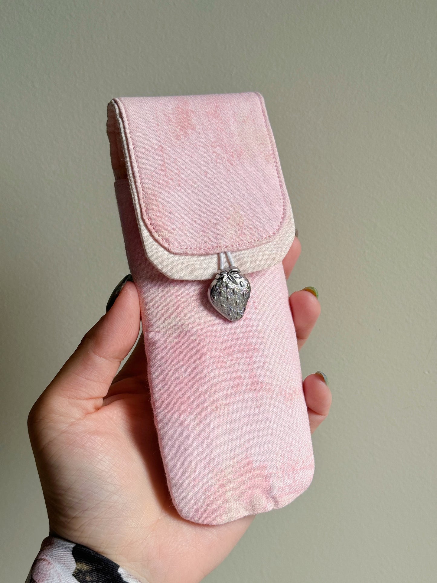 Custom Pink 3 Slot Large Pen Case