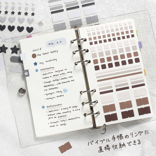 Daily Palette Planner Stickers - Dark