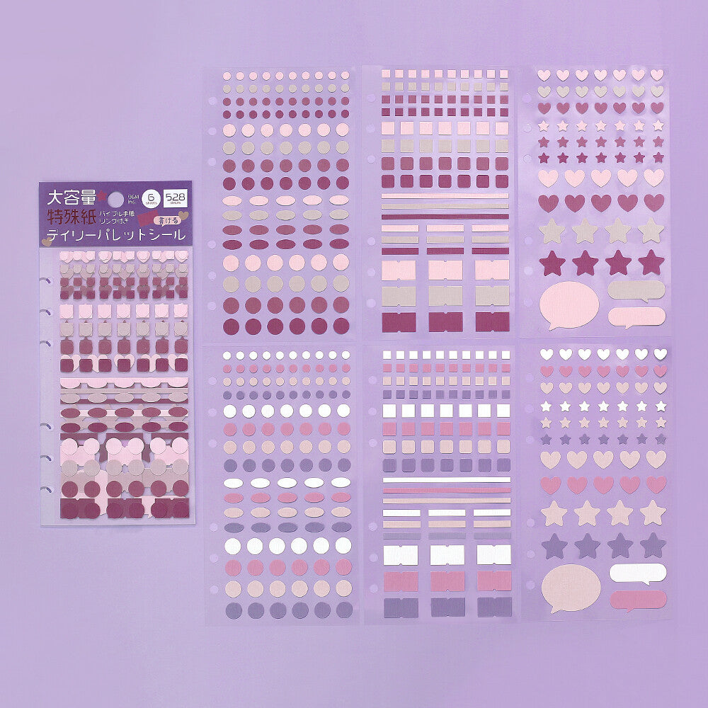 Daily Palette Planner Stickers - Lilac