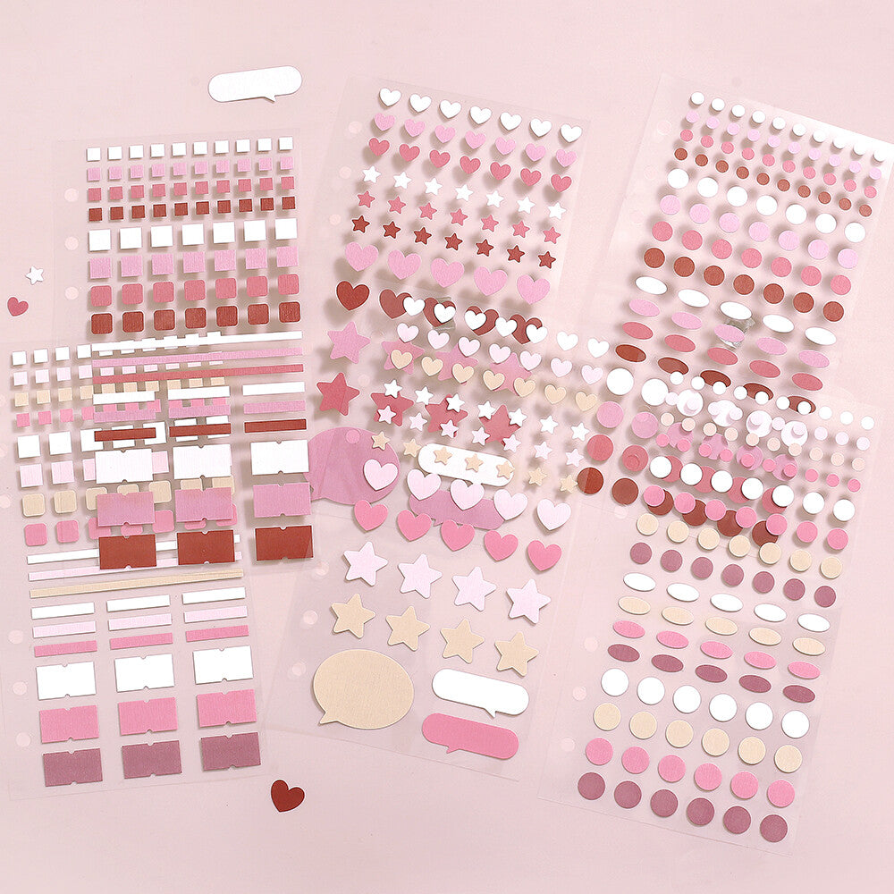Daily Palette Planner Stickers - Raspberry