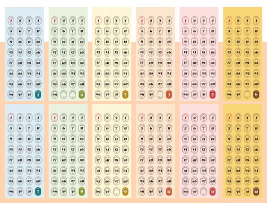 Date Stickers - 365 Days