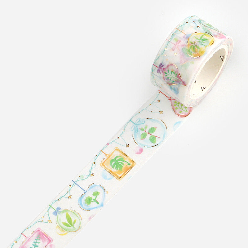 Decoration Foil-stamped Washi Tape - House Plant