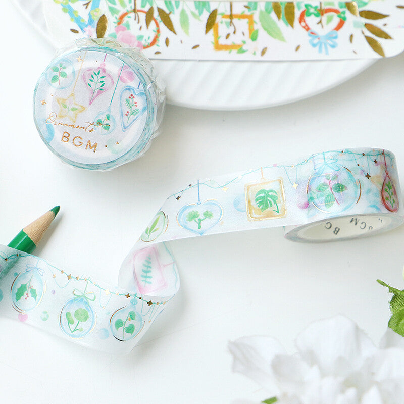 Decoration Foil-stamped Washi Tape - House Plant