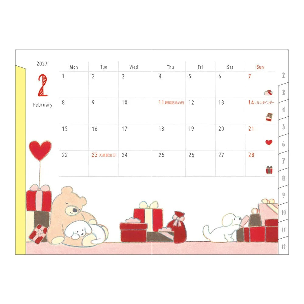 Midori Pocket Diary 2027 Mini - Dog