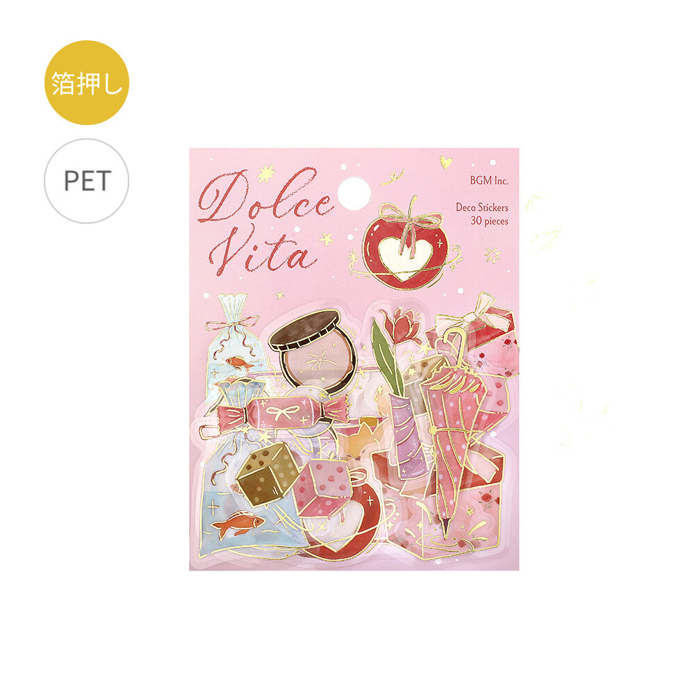 Dolce Vita Gold Foiled PET Stickers - Giving Day