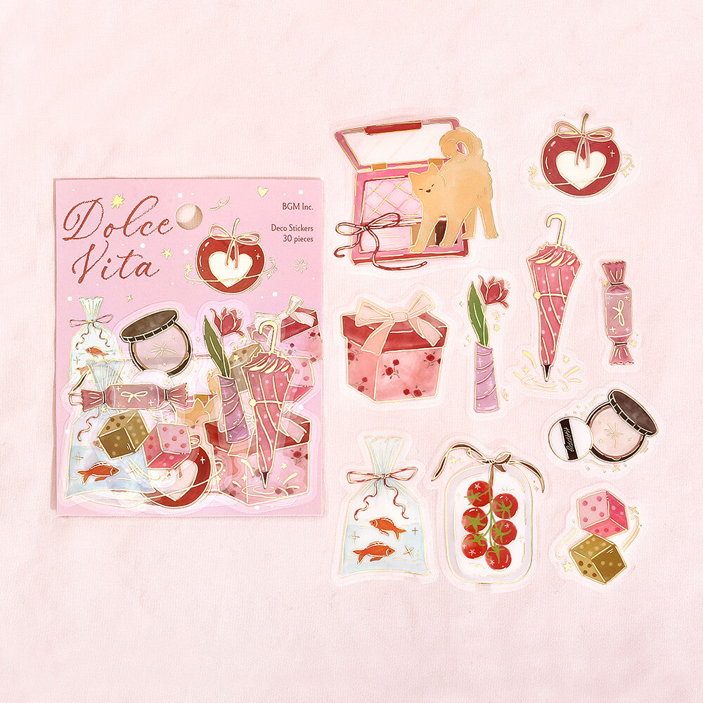 Dolce Vita Gold Foiled PET Stickers - Giving Day