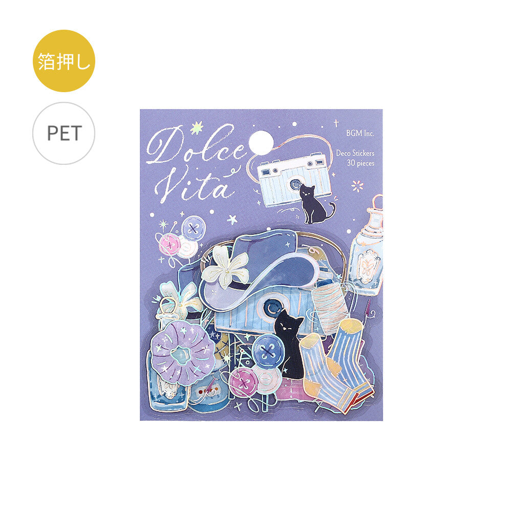 Dolce Vita Gold Foiled PET Stickers - Piece of Life