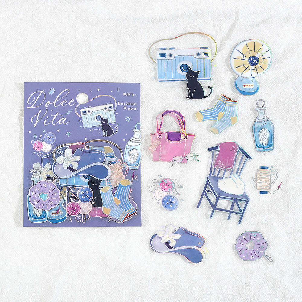 Dolce Vita Gold Foiled PET Stickers - Piece of Life