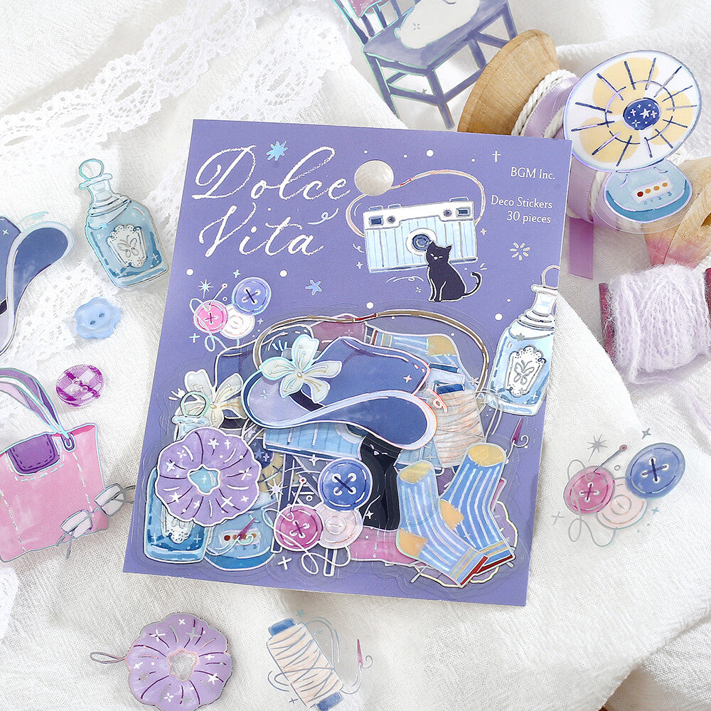 Dolce Vita Gold Foiled PET Stickers - Piece of Life