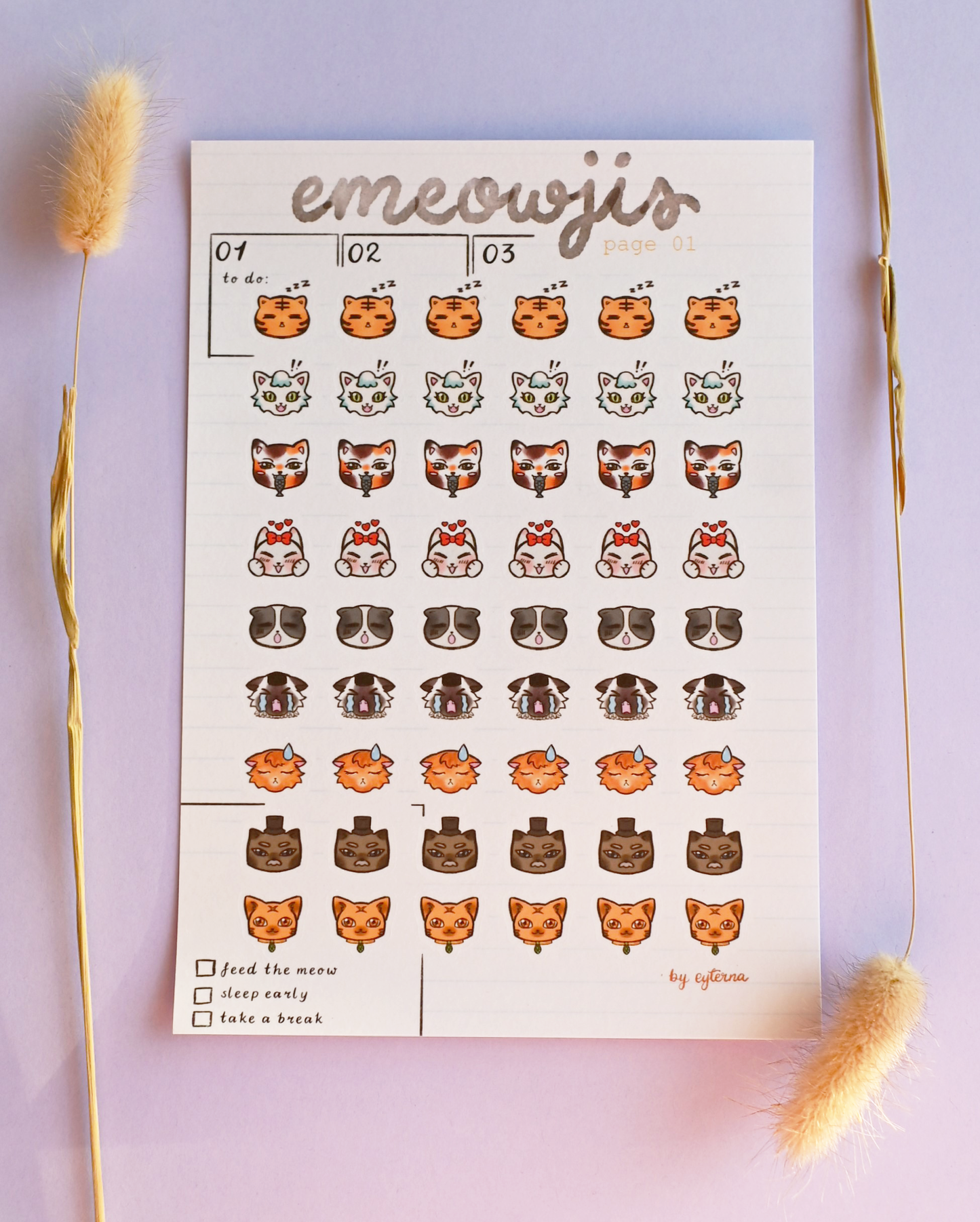 Emeowjis Washi Planner Stickers - 01