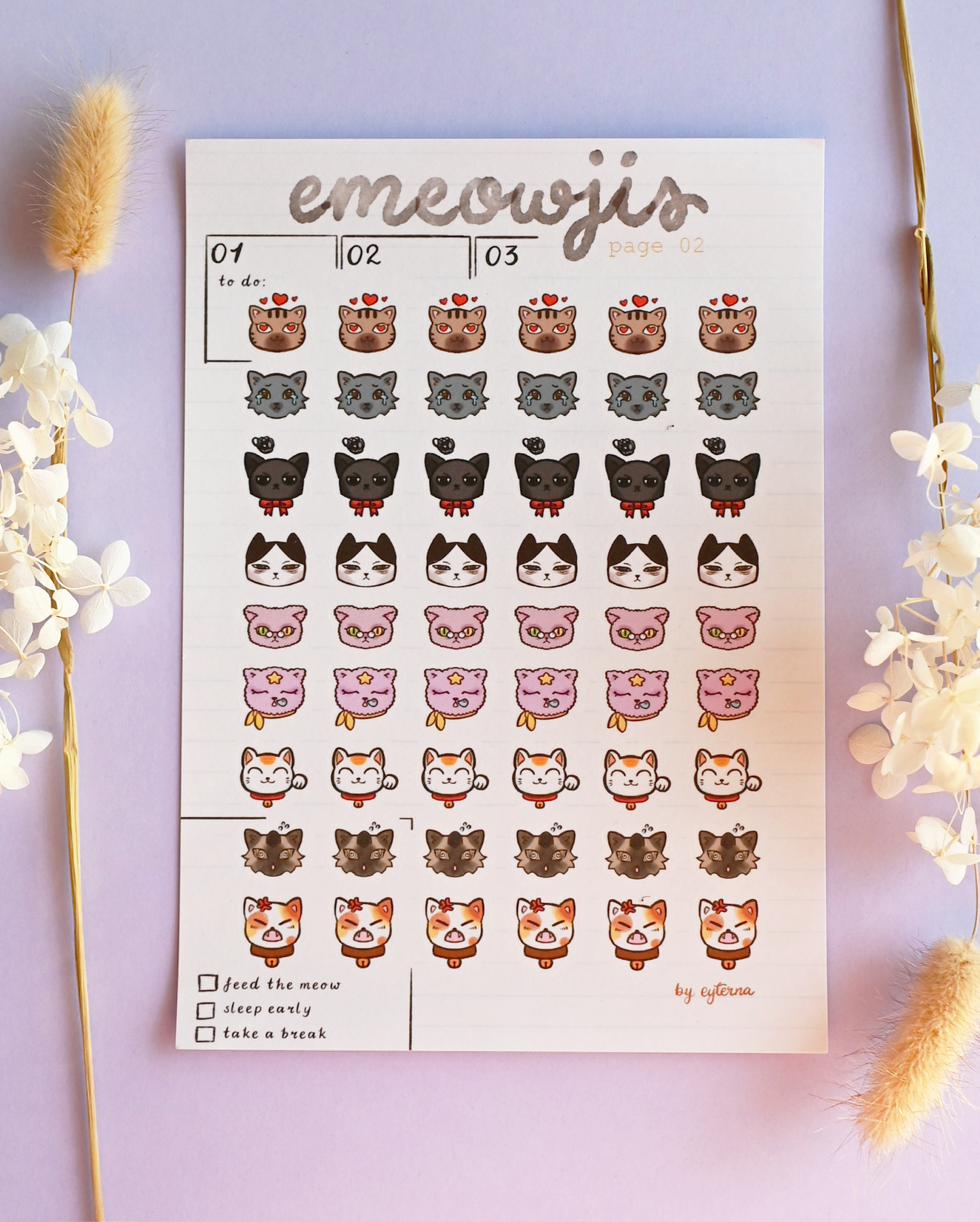 Emeowjis Washi Planner Stickers - 02