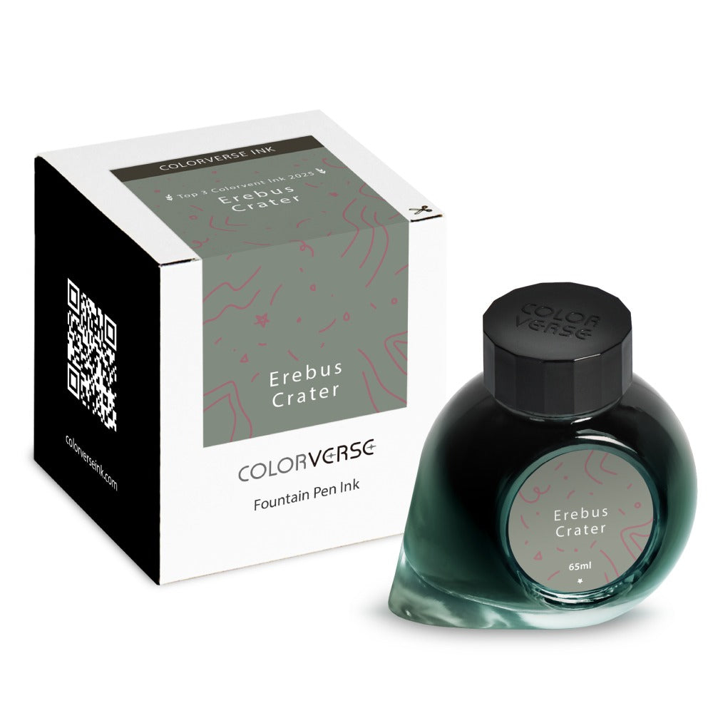Colorverse fountain pen ink bottle and packaging on a white background