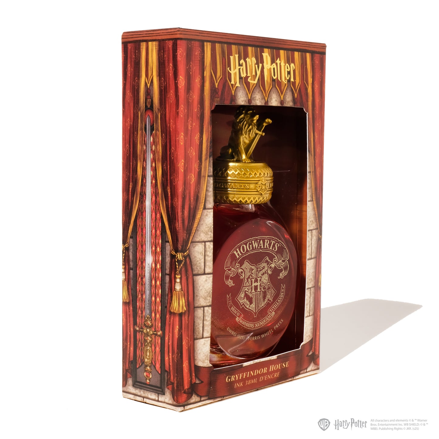 Hogwarts-themed bottle in a decorative box with 'Harry Potter' branding.