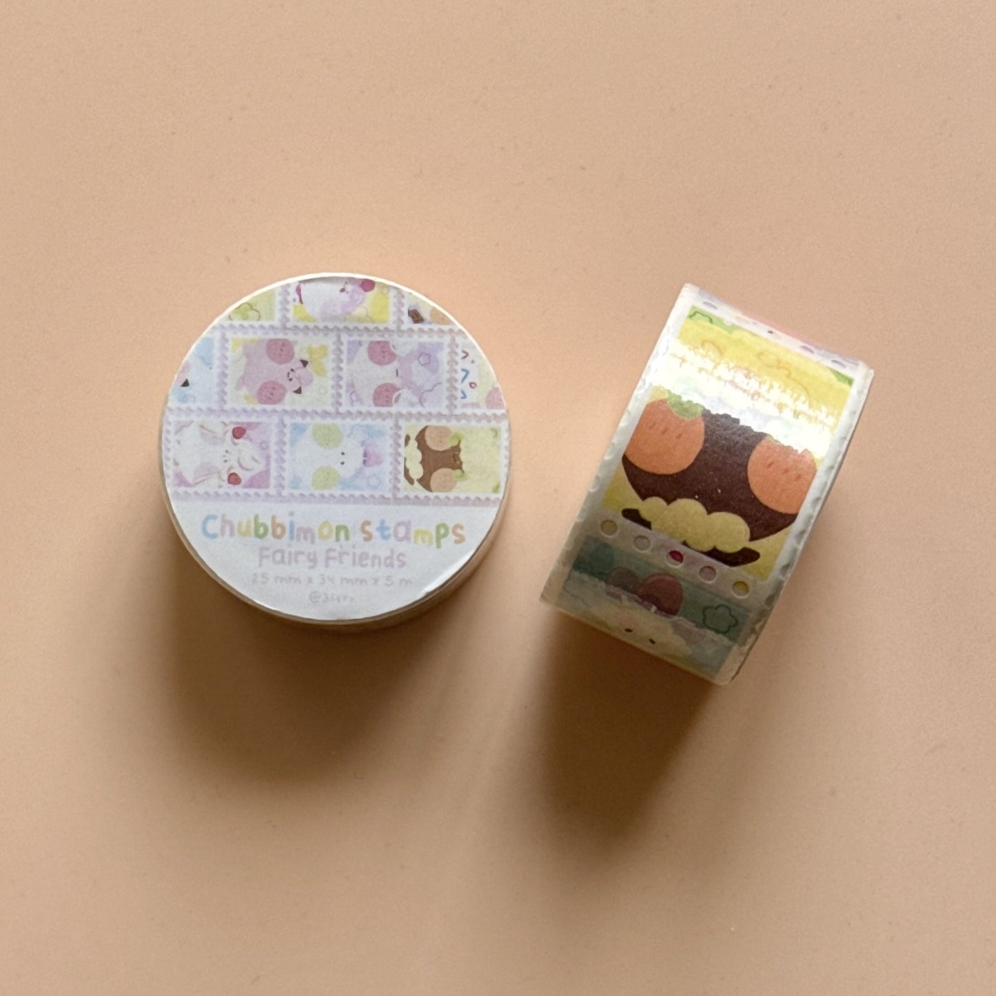 Chubbimon Stamp Washi Tape - Fairy Friends