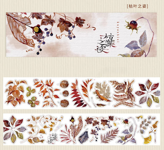 Fallen Autumn Leaves Kiss-Cut Tape