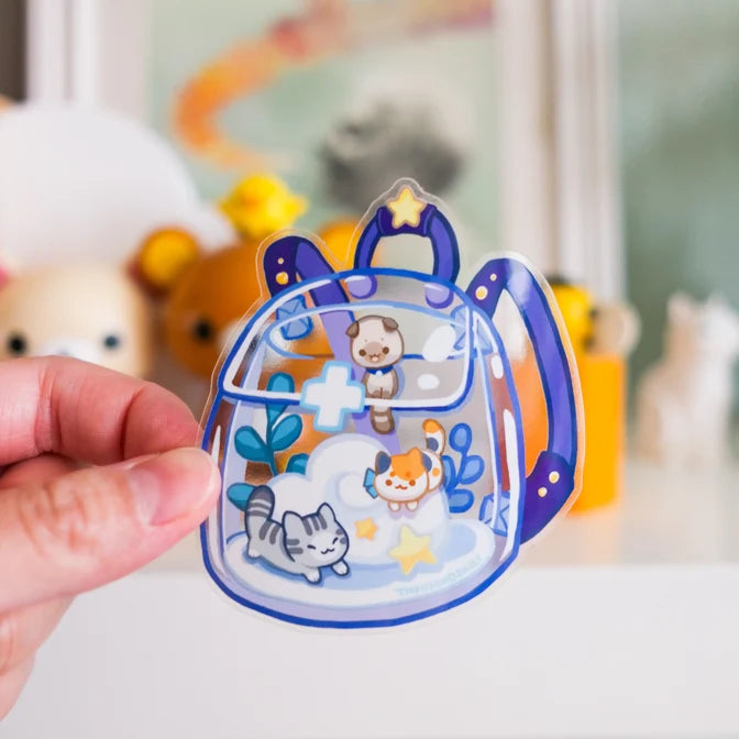 First Meow Kit - Kittens Bag Vinyl Sticker (Transparent)