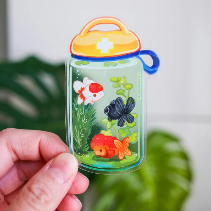 First Splash Kit - Goldfish Vinyl Sticker (Transparent)