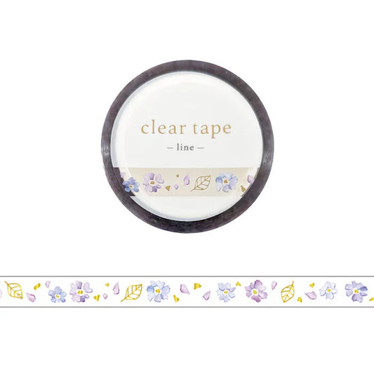 Flower Foil Stamped Clear Tape