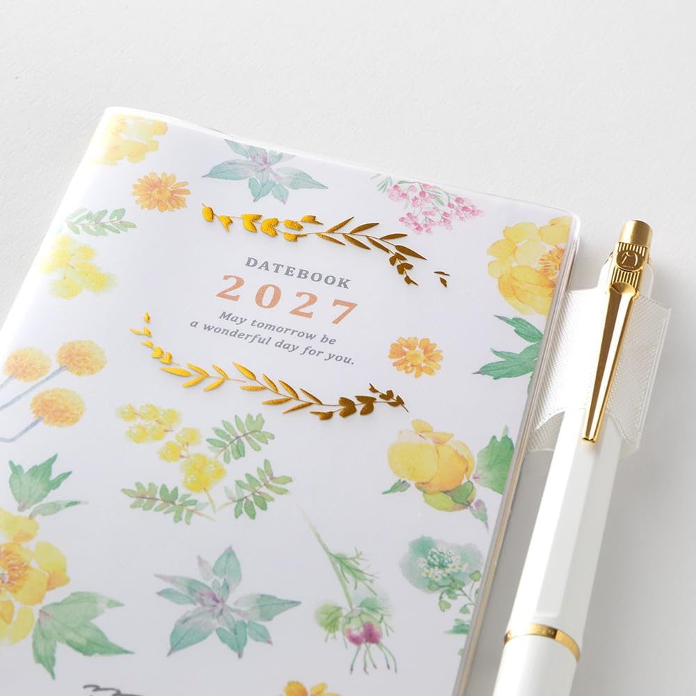 Midori Pocket Diary 2027 Mini - Flower