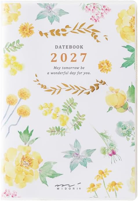 Midori Pocket Diary 2027 Mini - Flower