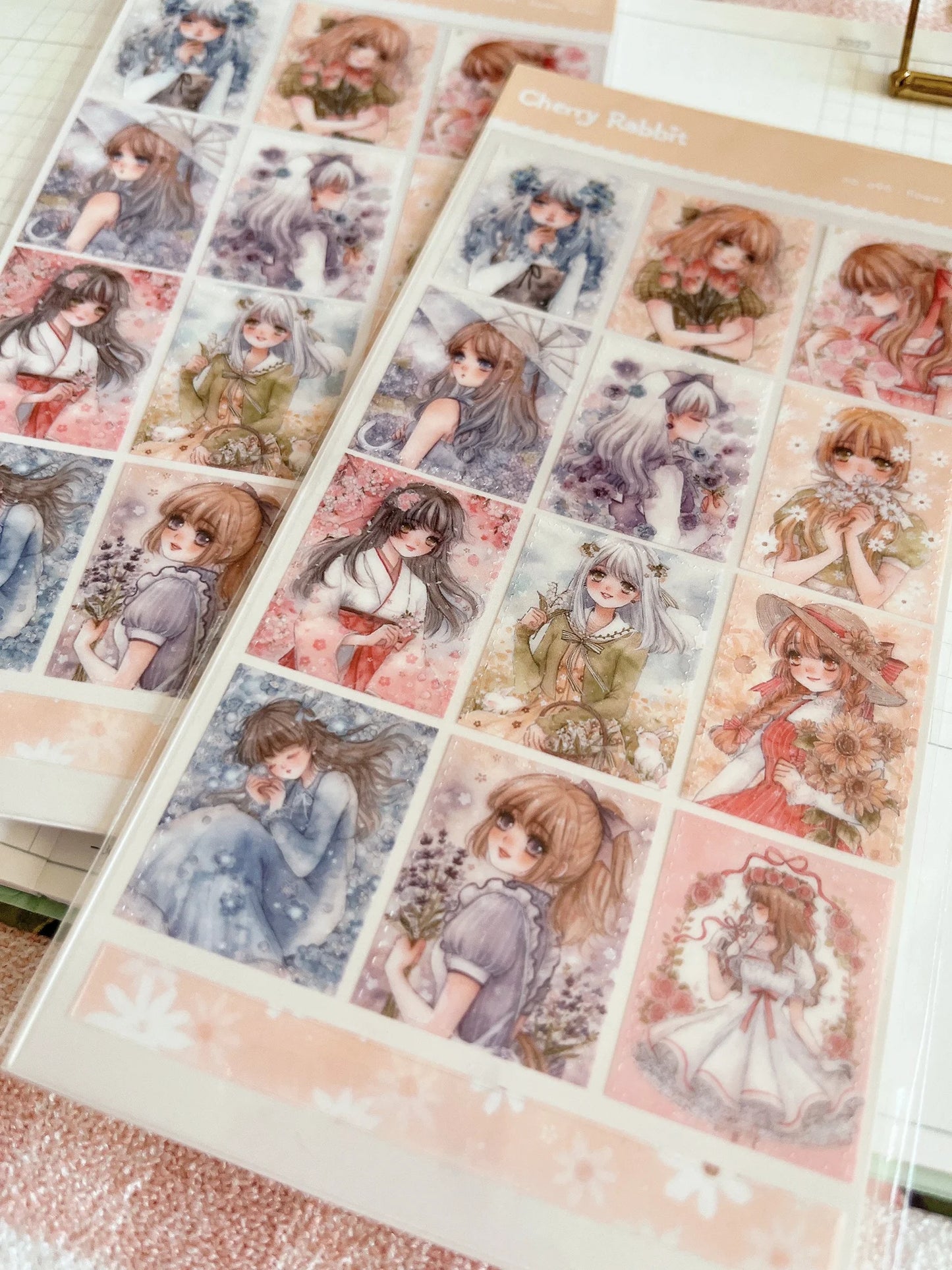Flower Series: Stamp Sticker Sheet