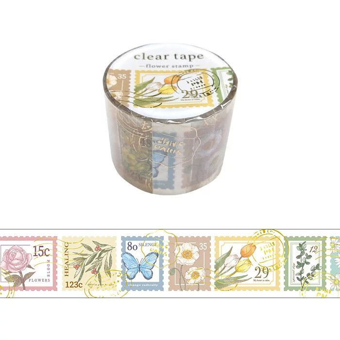 Flower Stamp Clear Tape