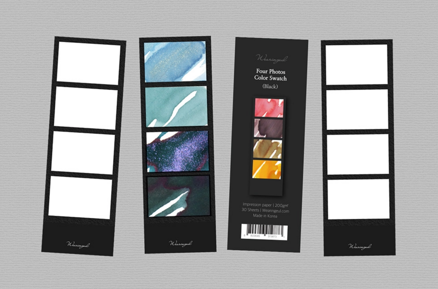Four Photos Colour Swatch Sheets - Black