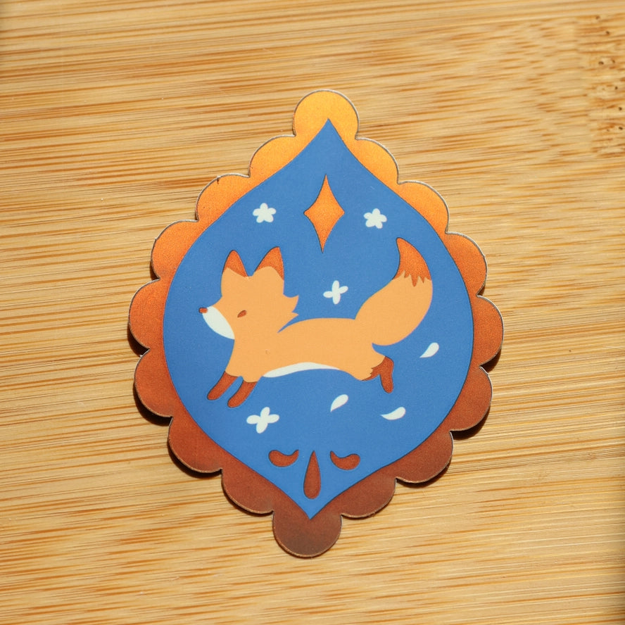 Foxy Pendant Vinyl Sticker (Holographic)