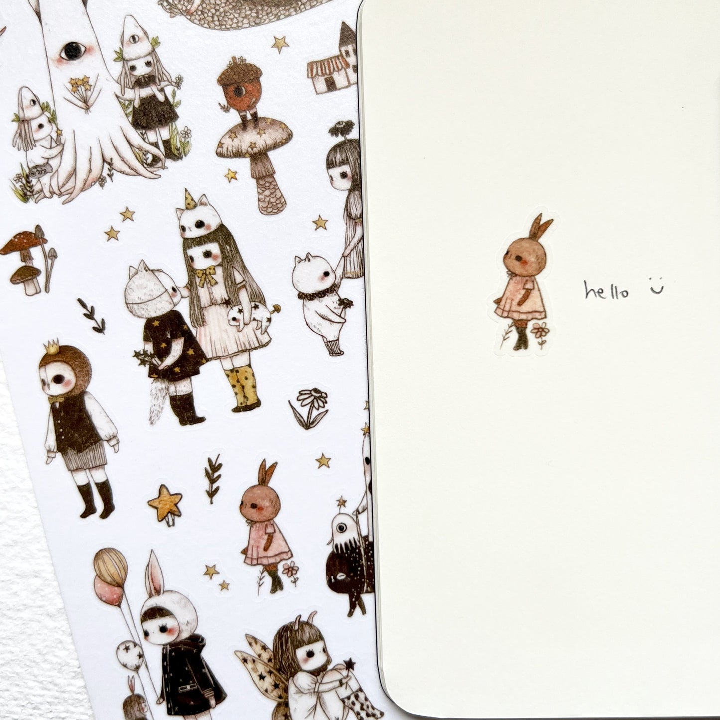 Friends And Star Washi Sticker Sheet