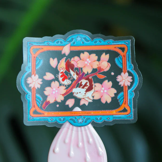 Friendship Blooms Vinyl Sticker (Transparent)