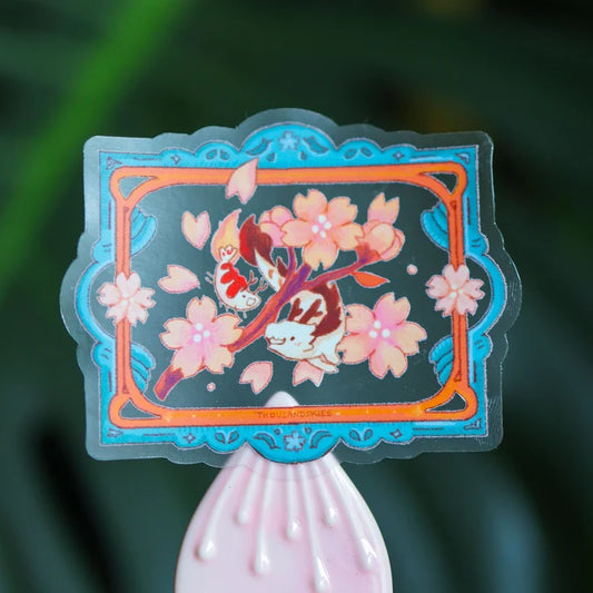 Friendship Blooms Vinyl Sticker (Transparent)