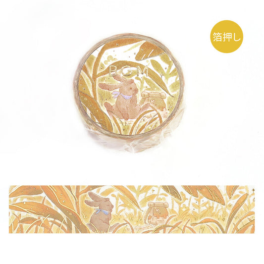 Fushigina Tabi Foil-stamped Washi Tape - Hide & Seek