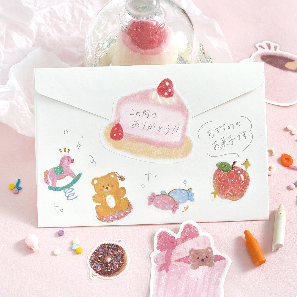 Fuwari Sketch Write-On Memo Stickers - Pink