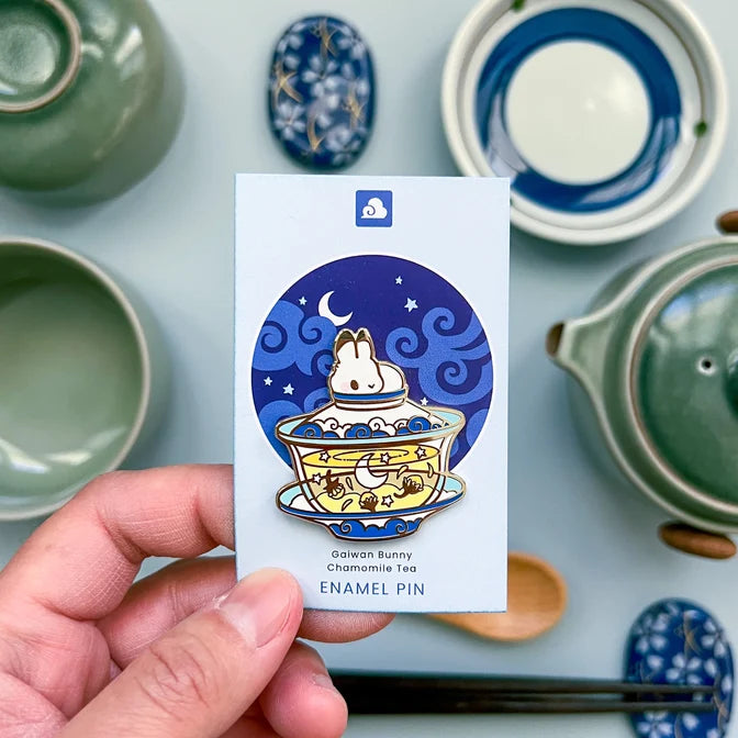 Gaiwan Bunny Enamel Pin
