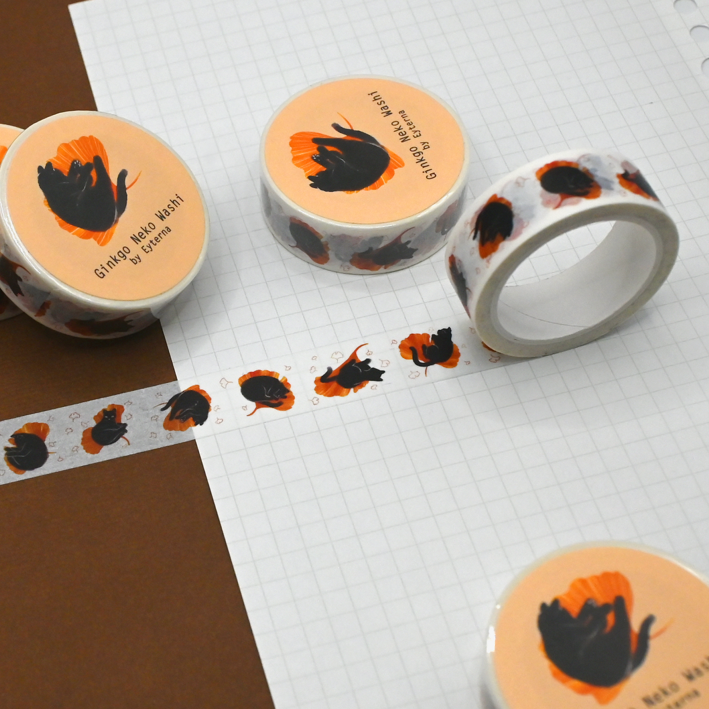 Gingko Neko Washi Tape