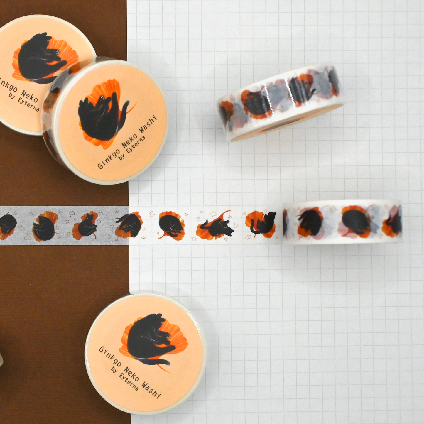Gingko Neko Washi Tape