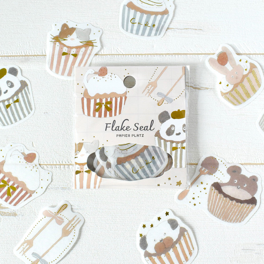 Cupcake Flake Seal with Gold Foil - Papier Platz x Shoichiro Tobimatsu
